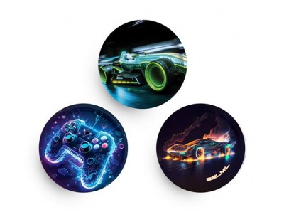 Matrica, tépőzáras, Classy Plus táskához, BELMIL "Gamer", gamer