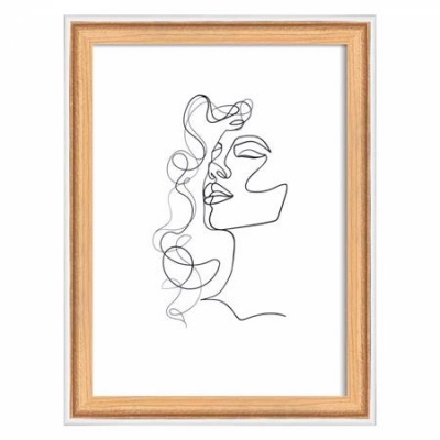 Képkeret, fa, 13x18 cm, "Silhouette", bükkfa