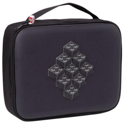 Uzsonnás táska, LEGO "Bricks", fekete-mintás