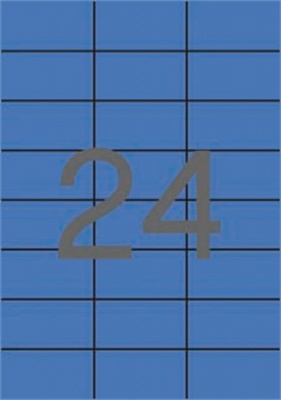 Etikett, 70x37 mm, színes, APLI, kék, 2400 etikett/csomag