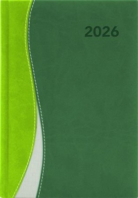 Naptár, tervező, A5, napi, DAYLINER, "Dubai", zöld-zöld