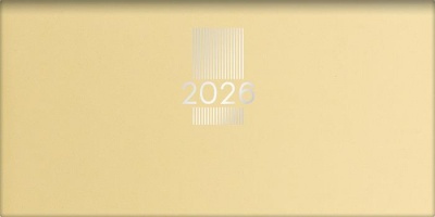 Zsebnaptár, fekvő elrendezésű, DAYLINER, "MyPastel", sárga