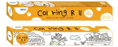 Színező tekercs, öntapadó, 31x355 cm, STICK N, vidám délután