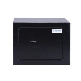 Bútorszéf, kulcsos zár, 230x170x170 mm, DONAU "Tech", fekete