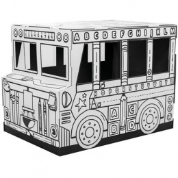 Játékház, színezhető, karton, FELLOWES, Busz