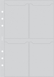 Kalendárium betét, kártyatartó, pocket méret, FILOFAX